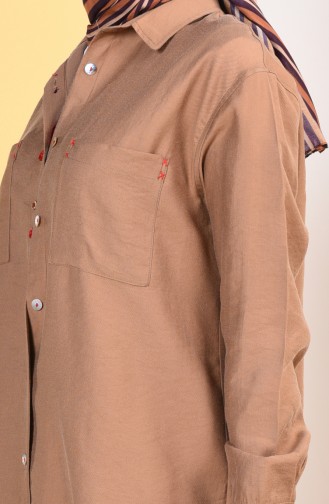 Cepli Asimetrik Tunik 8Y6881700-02 Camel