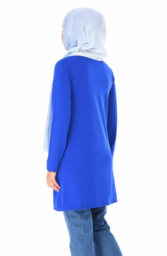 Baskılı Tunik 1447-04 Saks