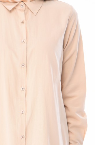 Yırtmaçlı Tunik 8209-15 Bej