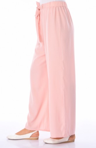 Elasticated Summer wide-leg Trousers 0689-05 Salmon 0689-05