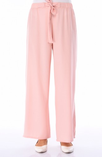 Elasticated Summer wide-leg Trousers 0689-05 Salmon 0689-05