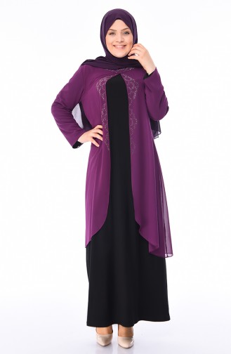 Light purple İslamitische Avondjurk 1046-05