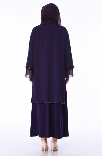 Purple İslamitische Avondjurk 3145-01