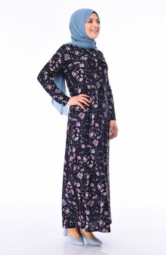 Robe Hijab Bleu Marine 8825-03