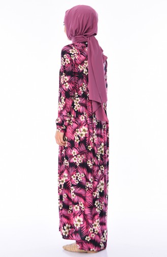 Plum Hijab Dress 4021B-03