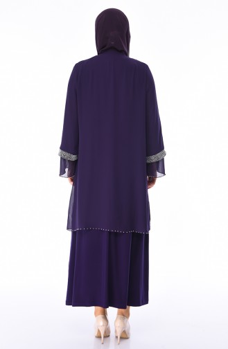 Lila Hijab-Abendkleider 3144-03