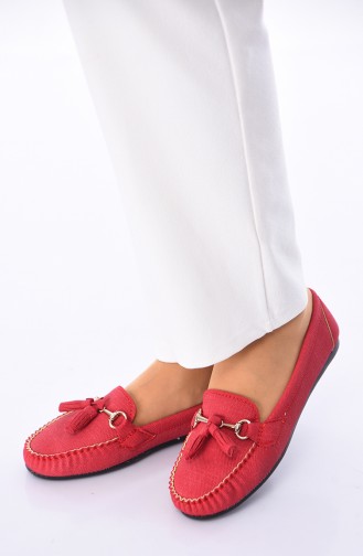 Red Women`s Flats 120-11