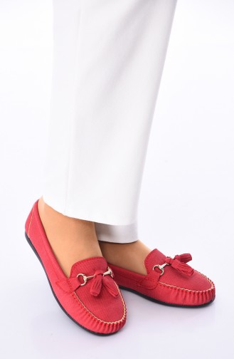 Red Women`s Flats 120-11