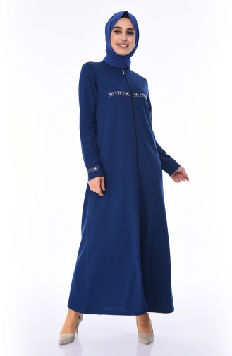 Abaya mit Reissverschluss 99216-04 Indigo 99216-04