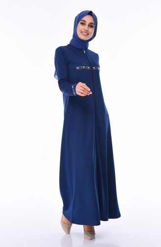 Abaya mit Reissverschluss 99216-04 Indigo 99216-04