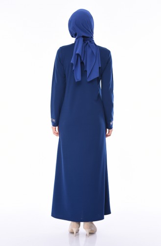 Abaya a Fermeture 99216-04 İndigo 99216-04