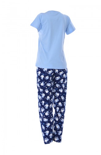 Ensemble Pyjama Pour Femme 810118-02 Bleu 810118-02