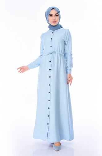Blau Hijab Kleider 4280-04