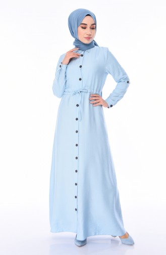 Blau Hijab Kleider 4280-04