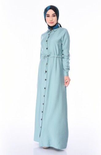 Green Almond Hijab Dress 4280-05