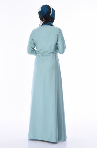 Green Almond Hijab Dress 4280-05