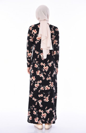 Black Hijab Dress 8830-01