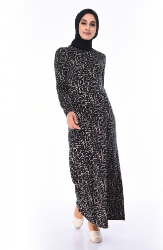 Black Hijab Dress 8831-02