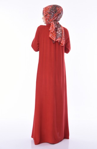 Claret Red Hijab Dress 0071-02