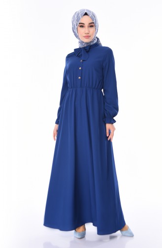 Indigo Hijab Dress 1027-06