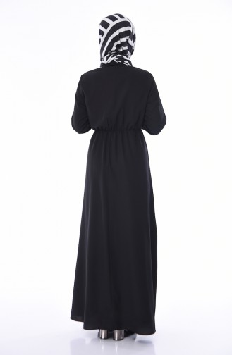 Black Hijab Dress 1027-07