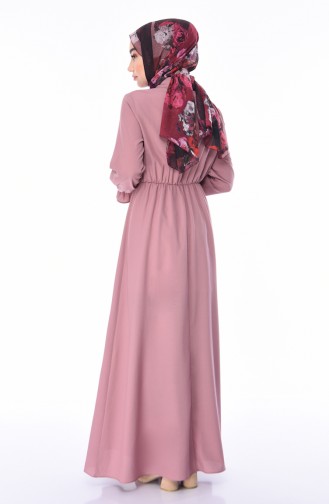 Dusty Rose Hijab Dress 1027-08