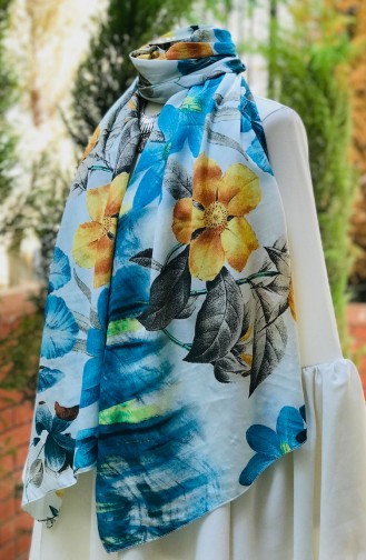 Turquoise Sjaal 61069-01