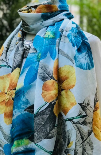 Turquoise Sjaal 61069-01