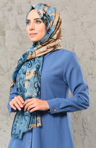 Oil Blue Sjaal 26007-08