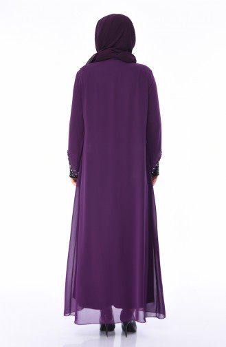 Lila Hijab-Abendkleider 6055-03