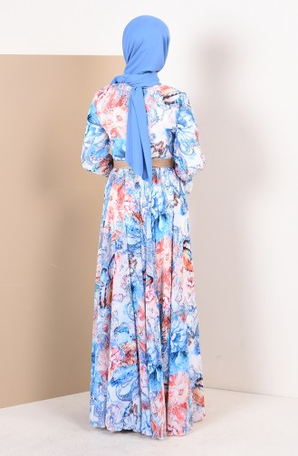 Blue Hijab Dress 1012-03