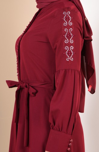 Claret red Abaya 9094-04