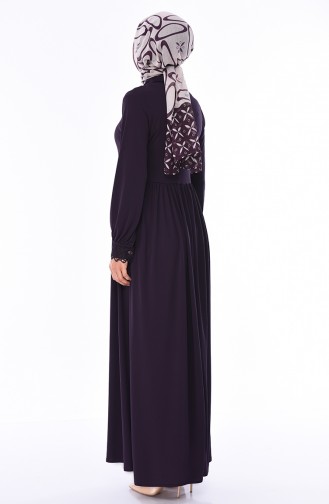 Purple Hijab Dress 3008-01