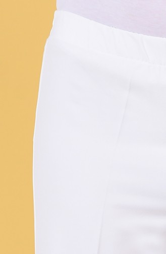 Pantalon Large élastique 0892-03 Blanc 0892-03