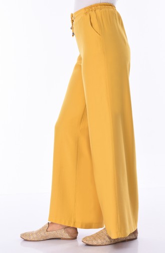 Skinny Wide Leg Trousers 3141-01 Mustard 3141-01