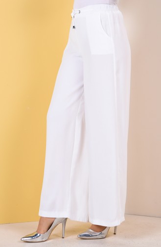 Pantalon Large Tensel 3141-03 Blanc 3141-03