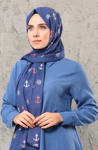 Navy Blue Sjaal 13034-13