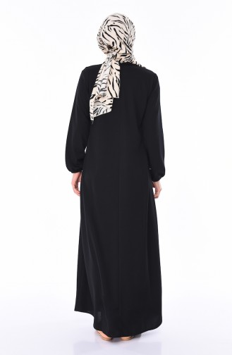 Black Hijab Dress 9696-02
