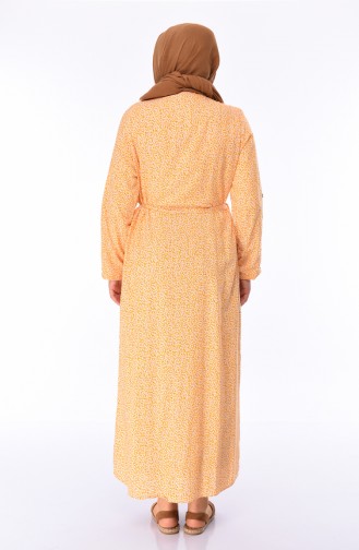 Gelb Hijab Kleider 0042-01
