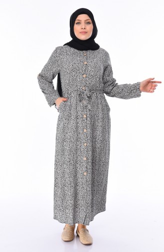 Schwarz Hijab Kleider 0042-04