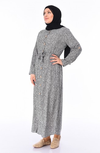 Schwarz Hijab Kleider 0042-04