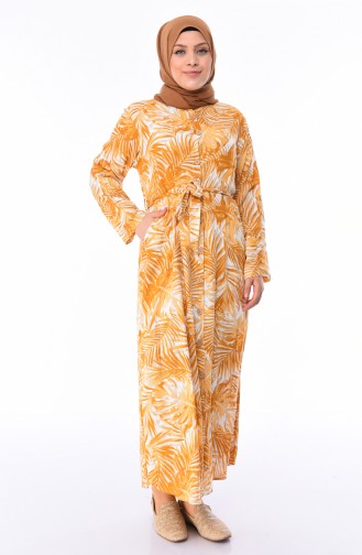 Mustard Hijab Dress 0046-03