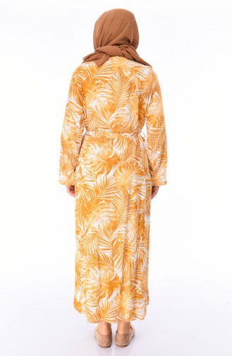 Mustard Hijab Dress 0046-03