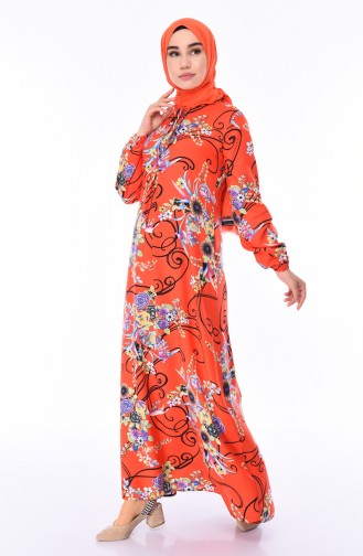 Vermilion Hijab Dress 4522-02