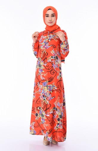 Vermilion Hijab Dress 4522-02