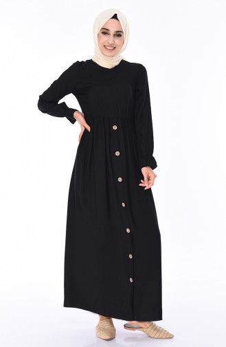 Black Hijab Dress 1029-06