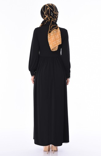 Black Hijab Dress 3008-03