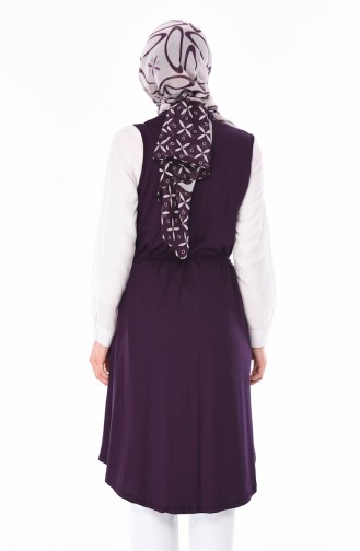 Gilet a Lacets 0668-03 Plum 0668-03