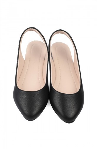 Black Woman Flat Shoe 6680-0