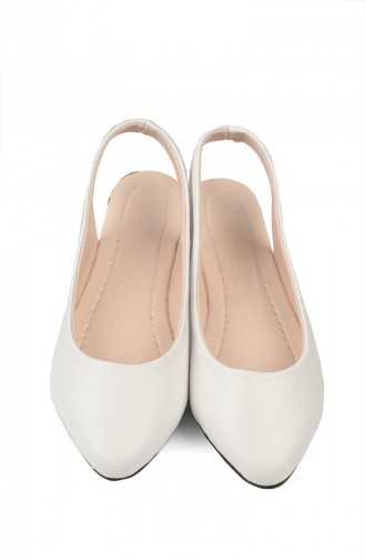 White Woman Flat Shoe 6582-2